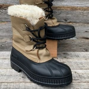 Sorel Leather Winter boots Y/5 -W/6.5 Like New